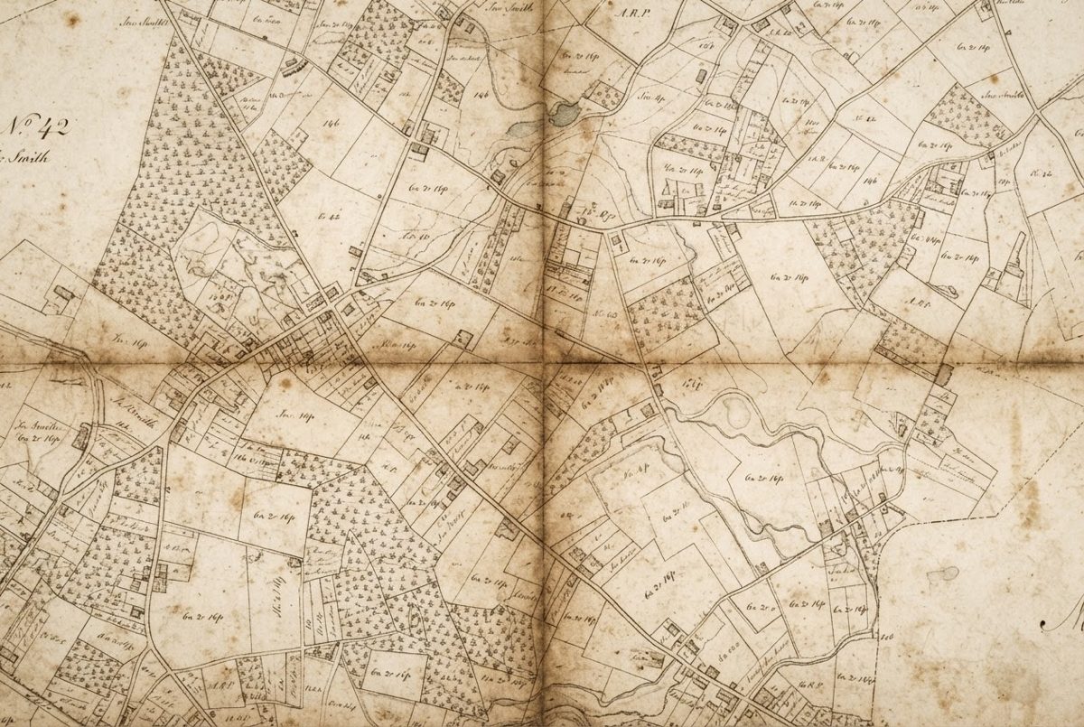 A historic land record map