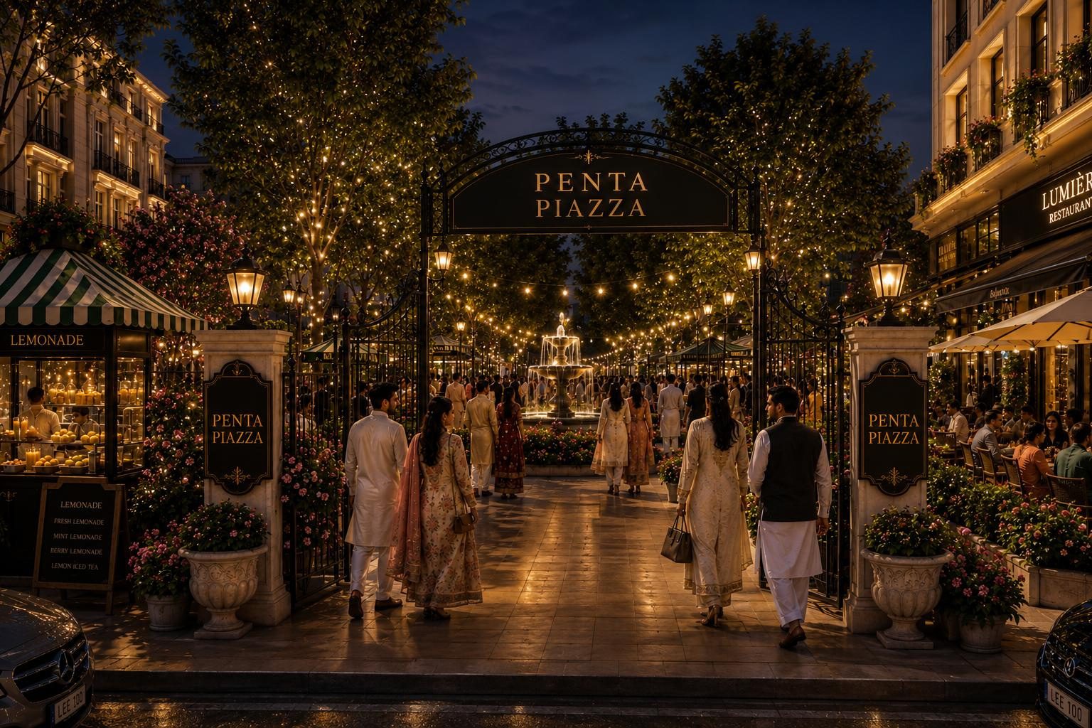 Proposed Penta Piazza by night, Penta District, DHA Lahore