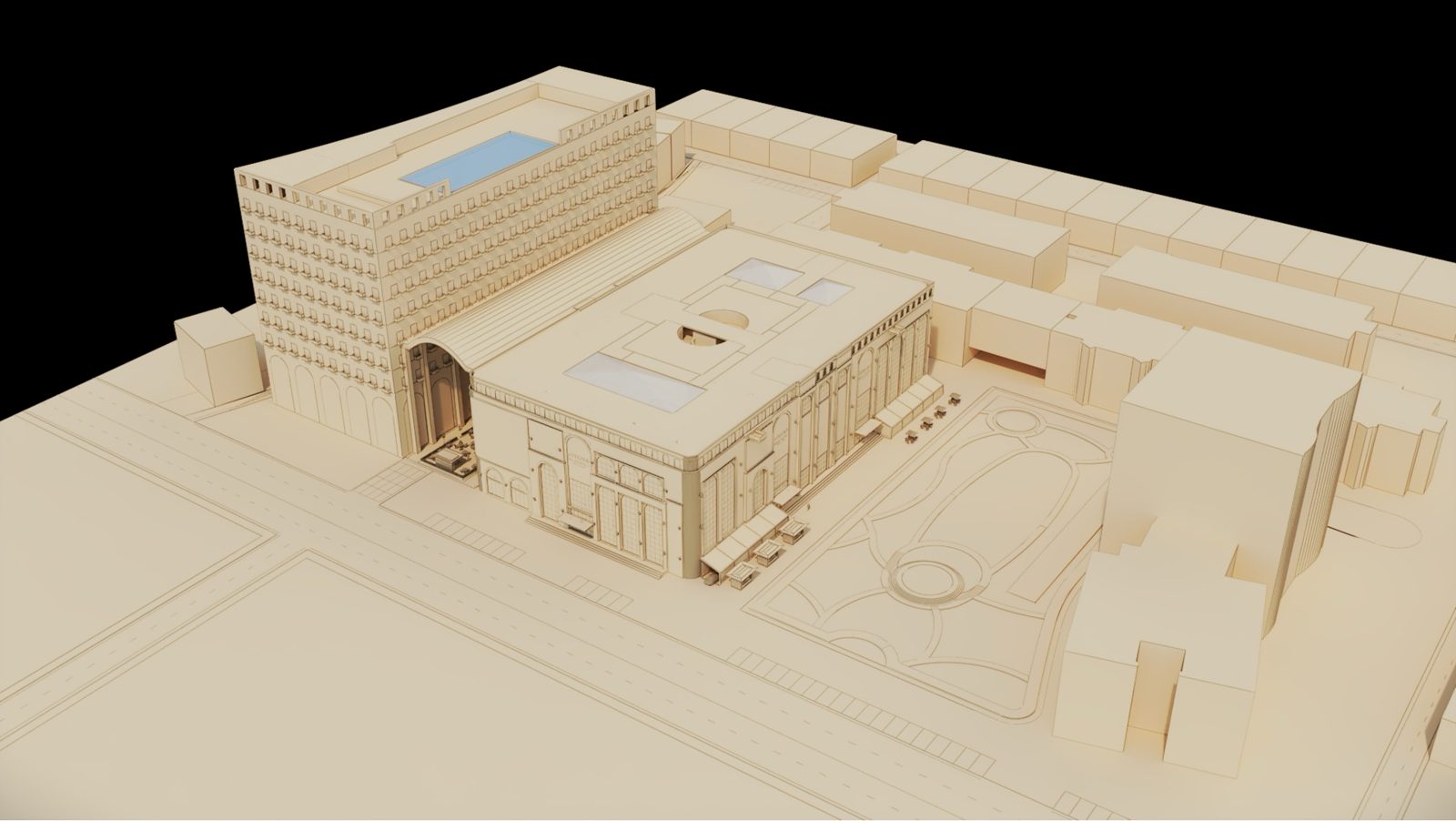 Master plan massing model